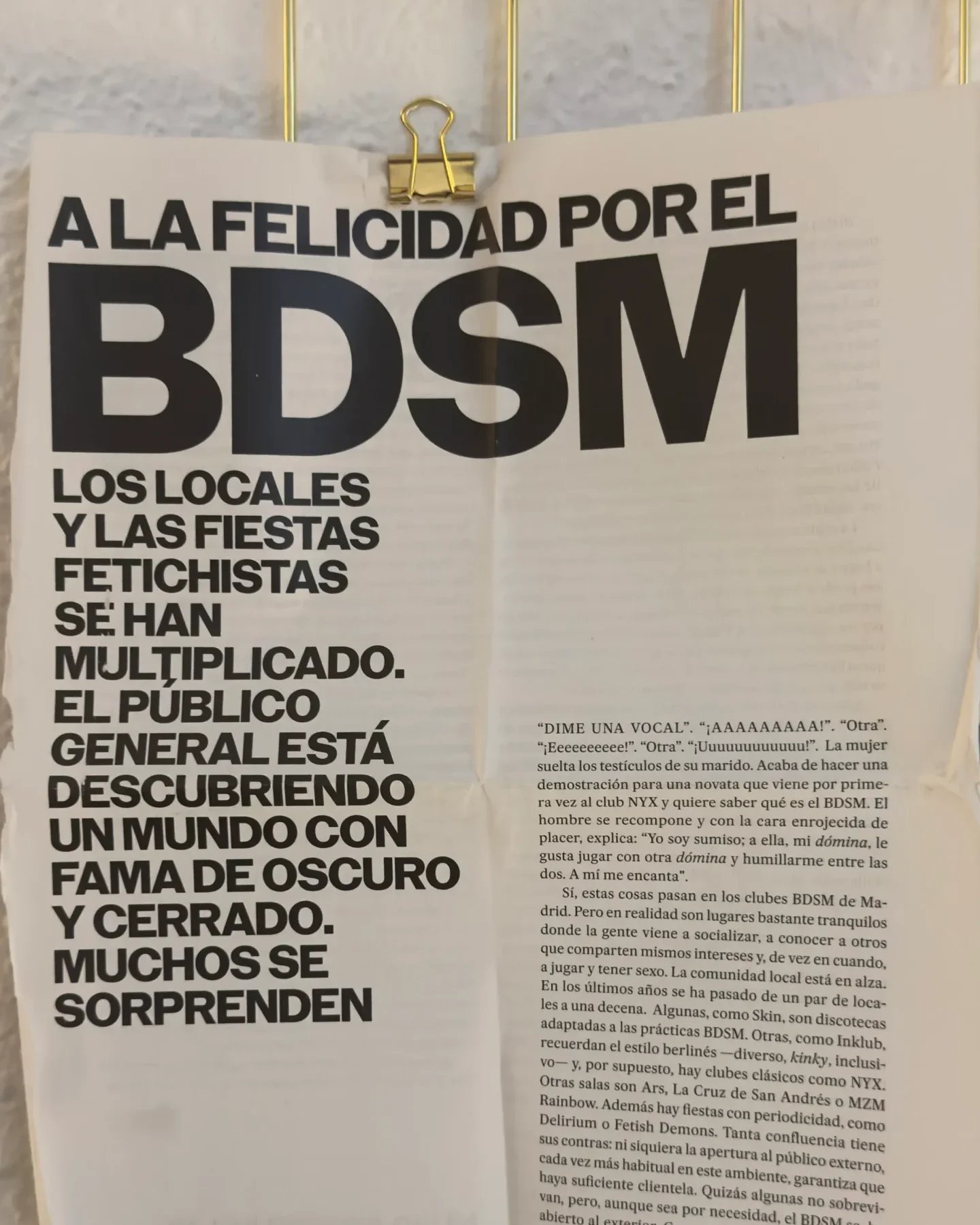 Mi lectura del reportaje BDSM de ICON, el País